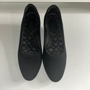 Vivaia Women’s Black Knit Wedge Pumps Size 41.5 US 10 Eco Friendly Heel Shoes